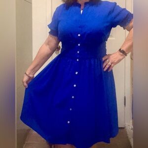 Chic Royal Blue Dress
